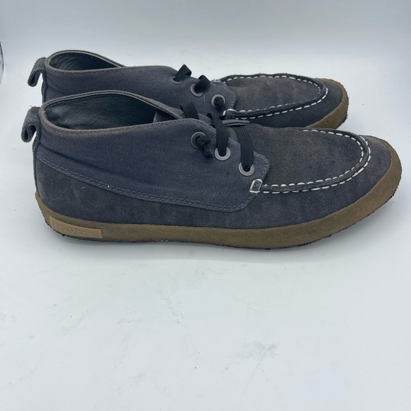 SeaVees Bayside Mocs US 9.5 Men's Suede Blue Chukka Boot Shoe Canvas Moccasin - Picture 5 of 5
